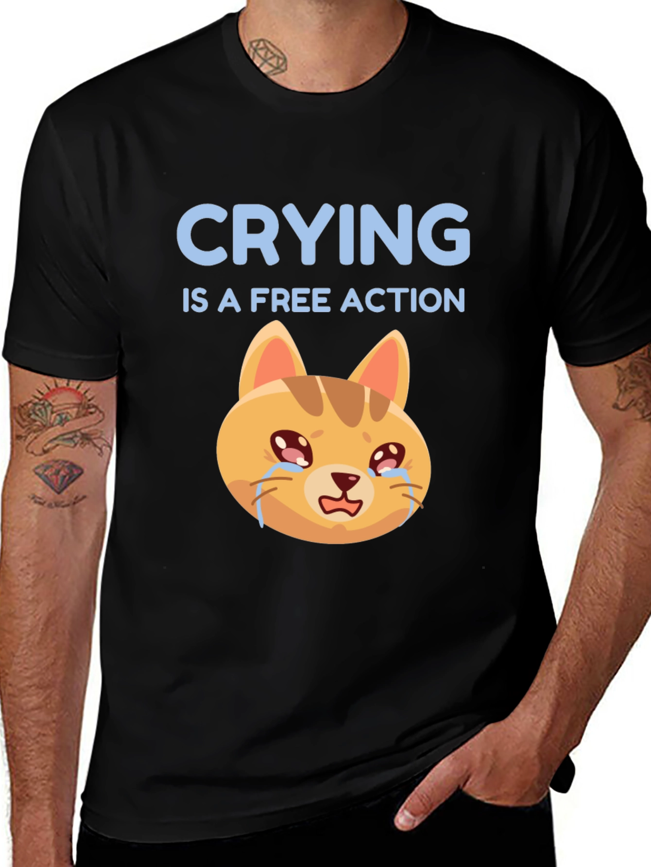 Crying is a Free Action T-Shirt