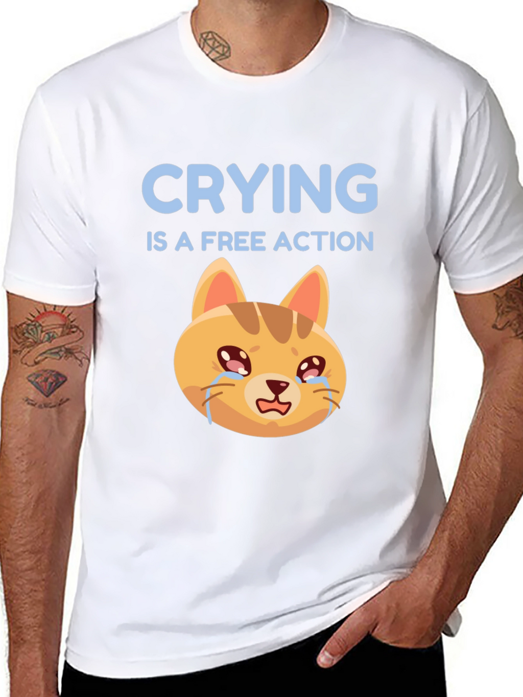 Crying is a Free Action T-Shirt
