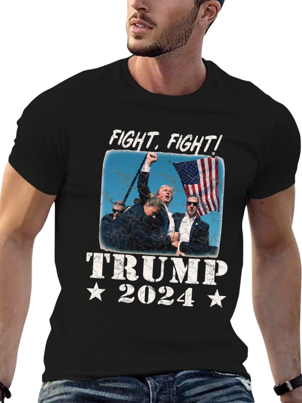 Fight! Trump 2024 Graphic T-Shirt