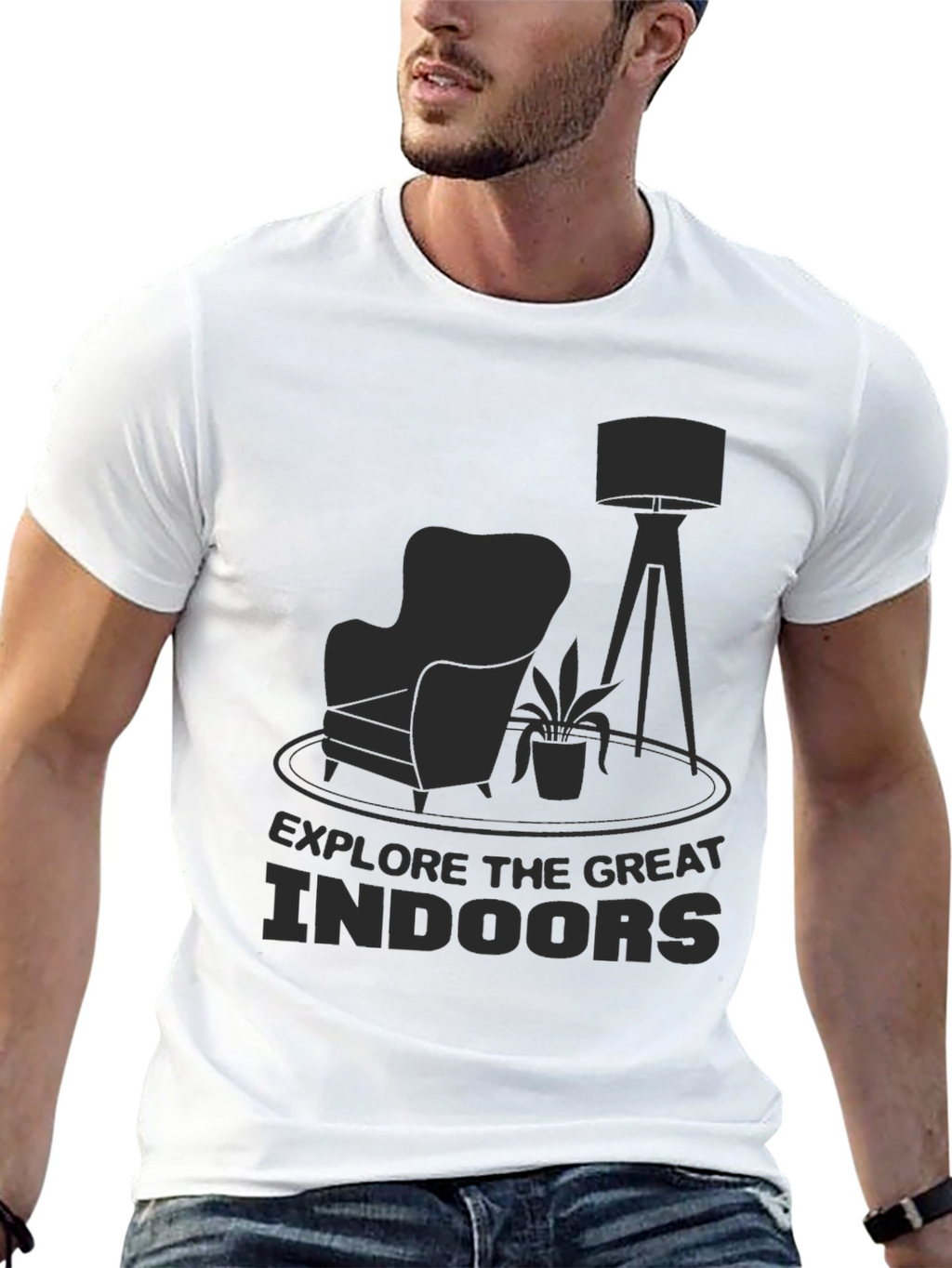 Explore The Great Indoors Graphic T-Shirt