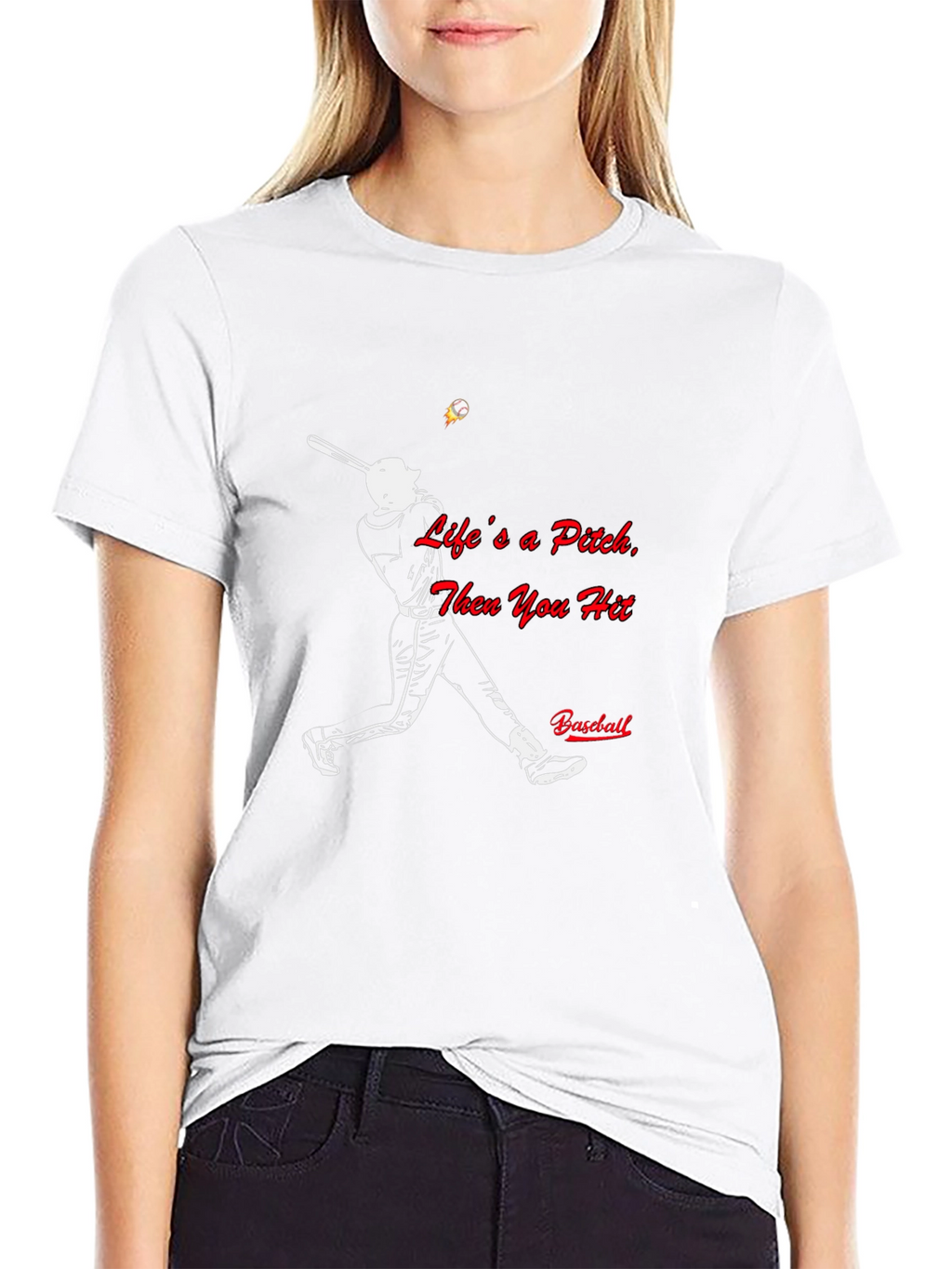 Baseball Life Pitch Black T-Shirt
