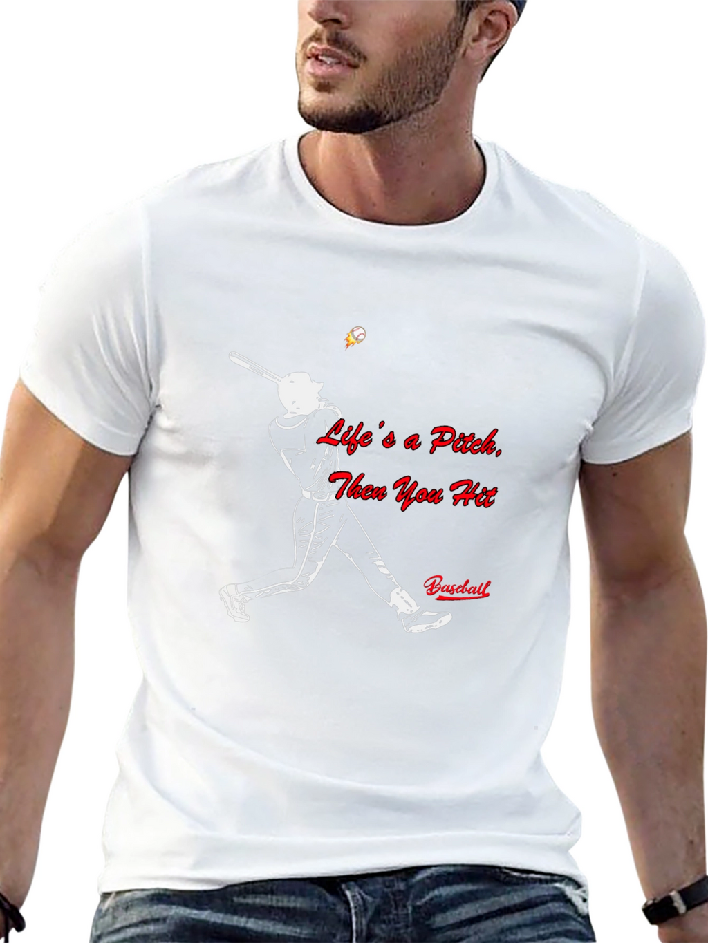 Baseball Life Pitch Black T-Shirt