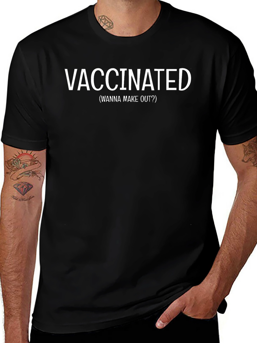 Vaccinated Wanna Make Out T-Shirt - Funny Dating Tee