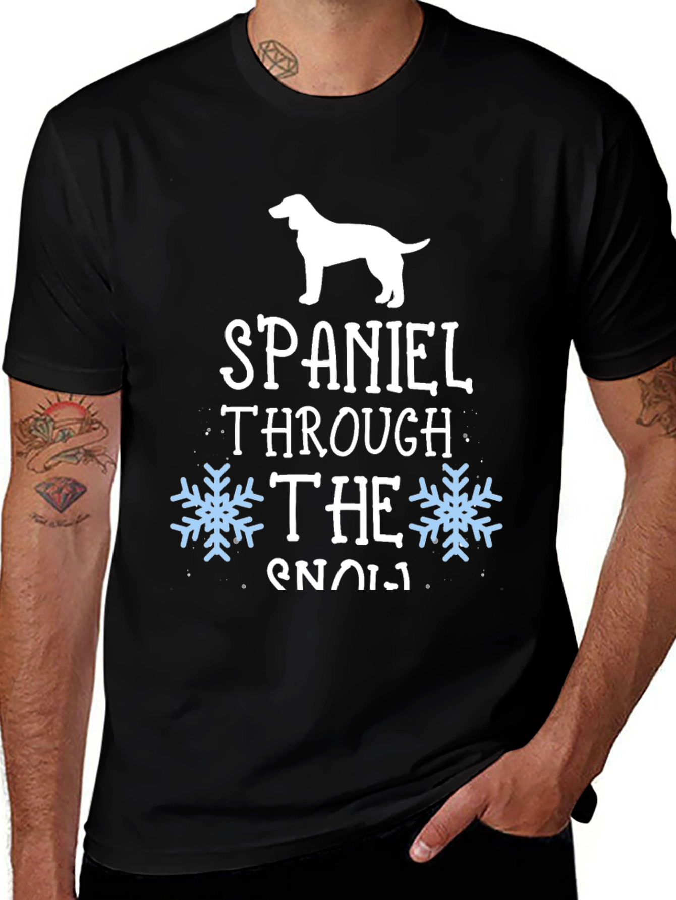 Spaniel Through the Snow T-Shirt