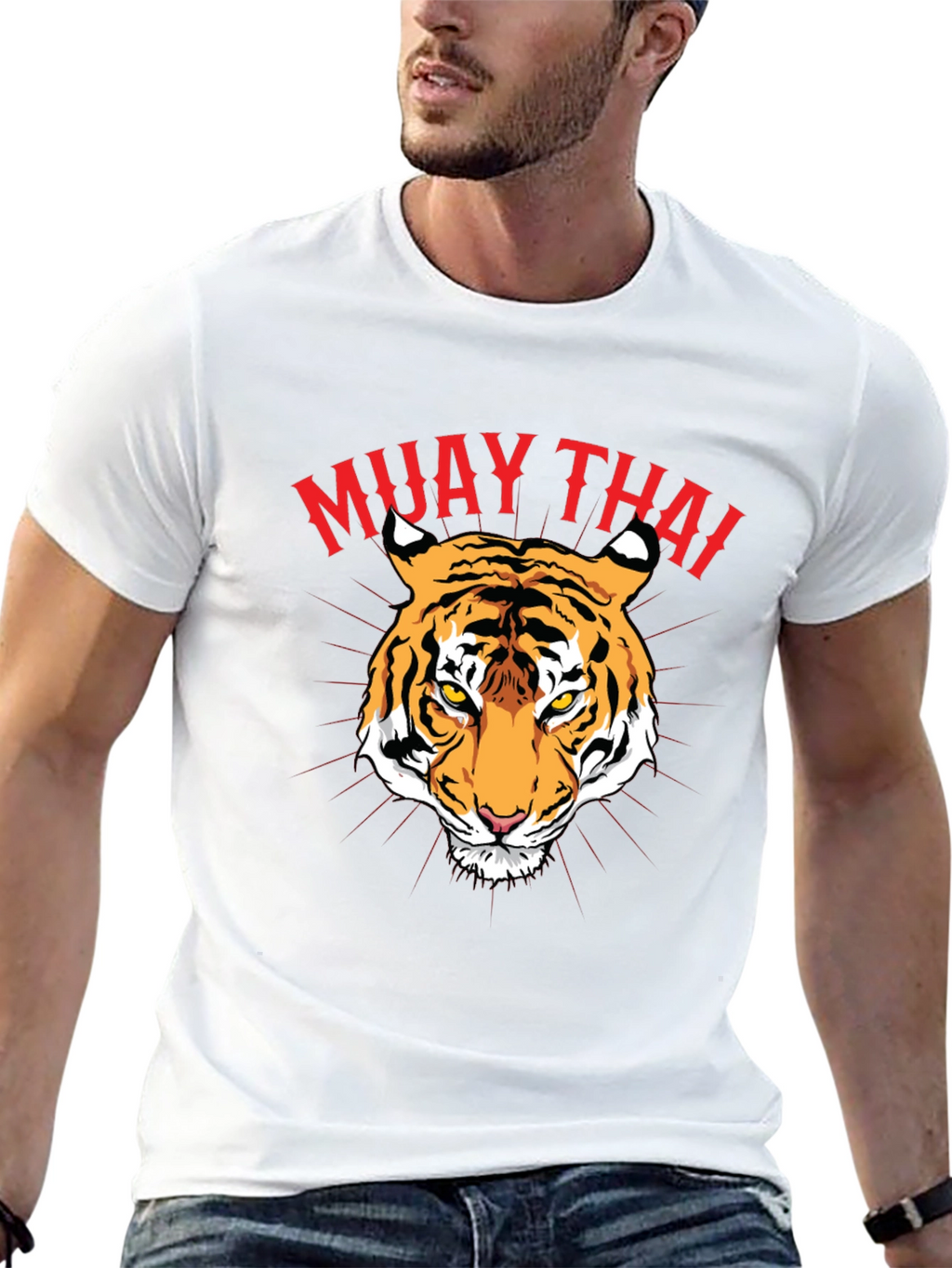 Muay Thai Tiger Graphic Tee - Black
