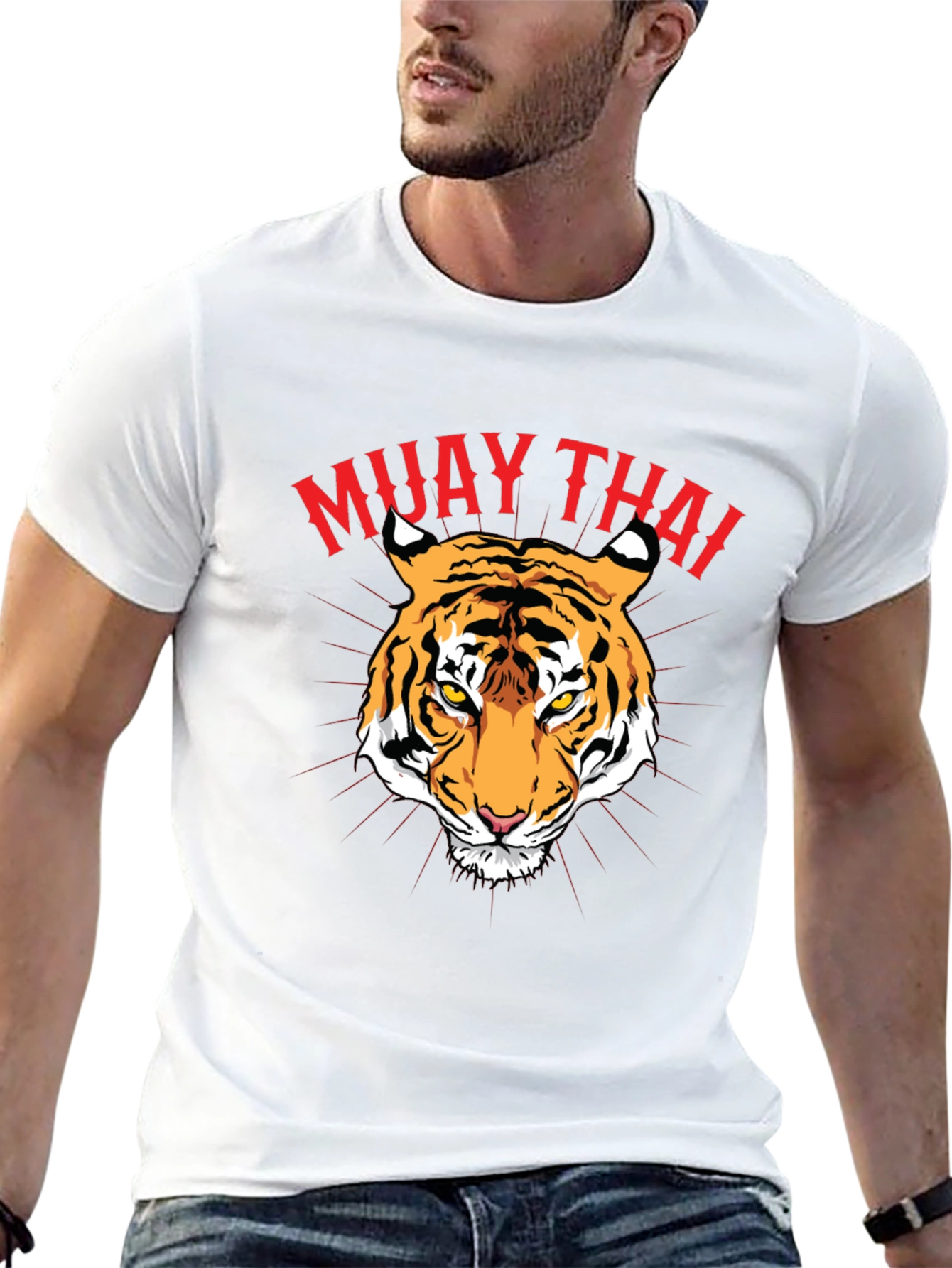 Muay Thai Tiger Graphic Tee - Black