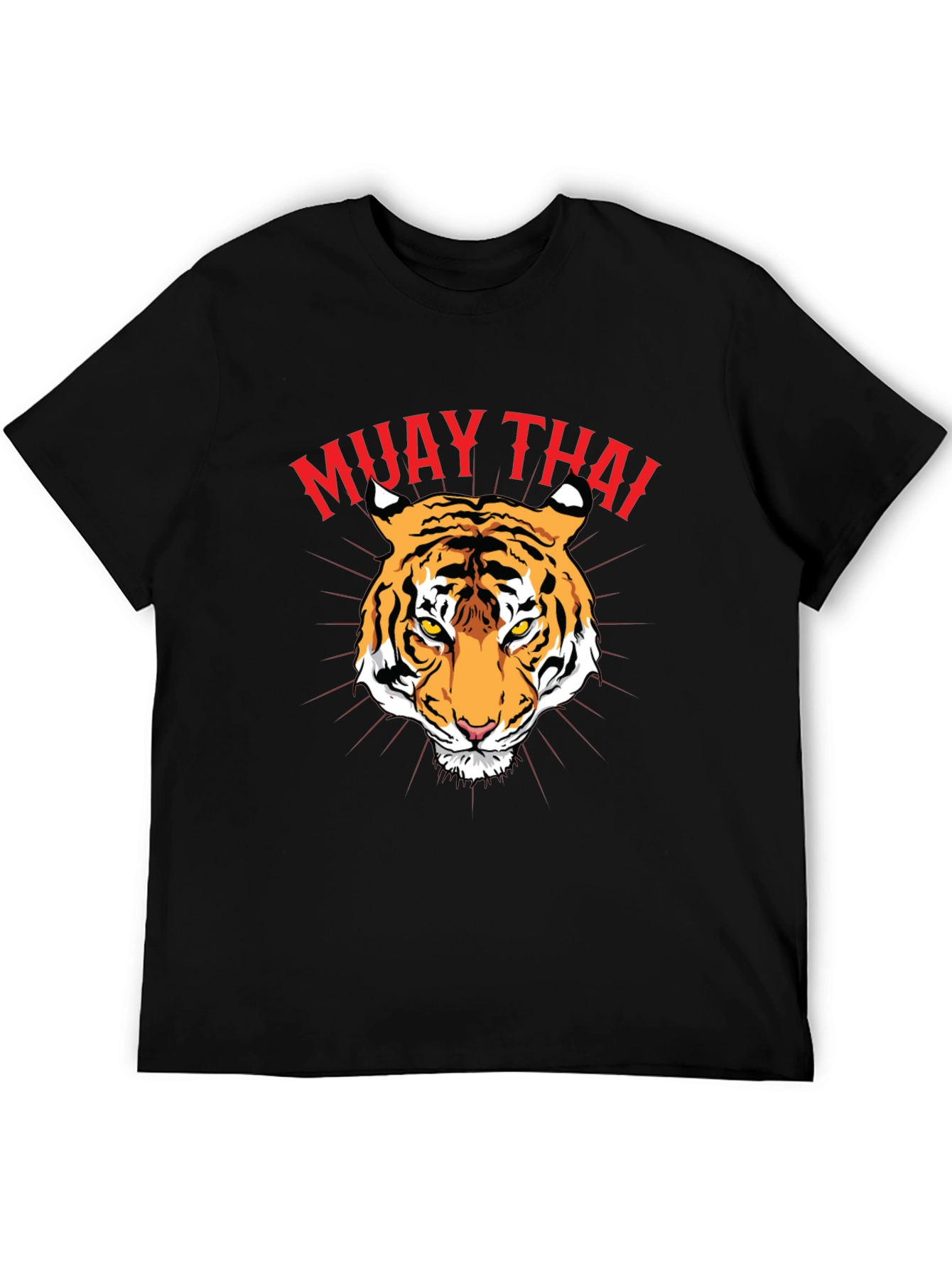 Muay Thai Tiger Graphic Tee - Black