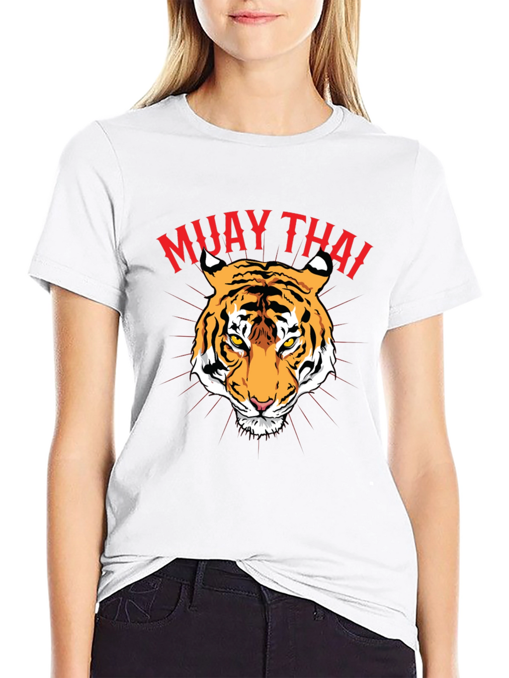 Muay Thai Tiger Graphic Tee - Black