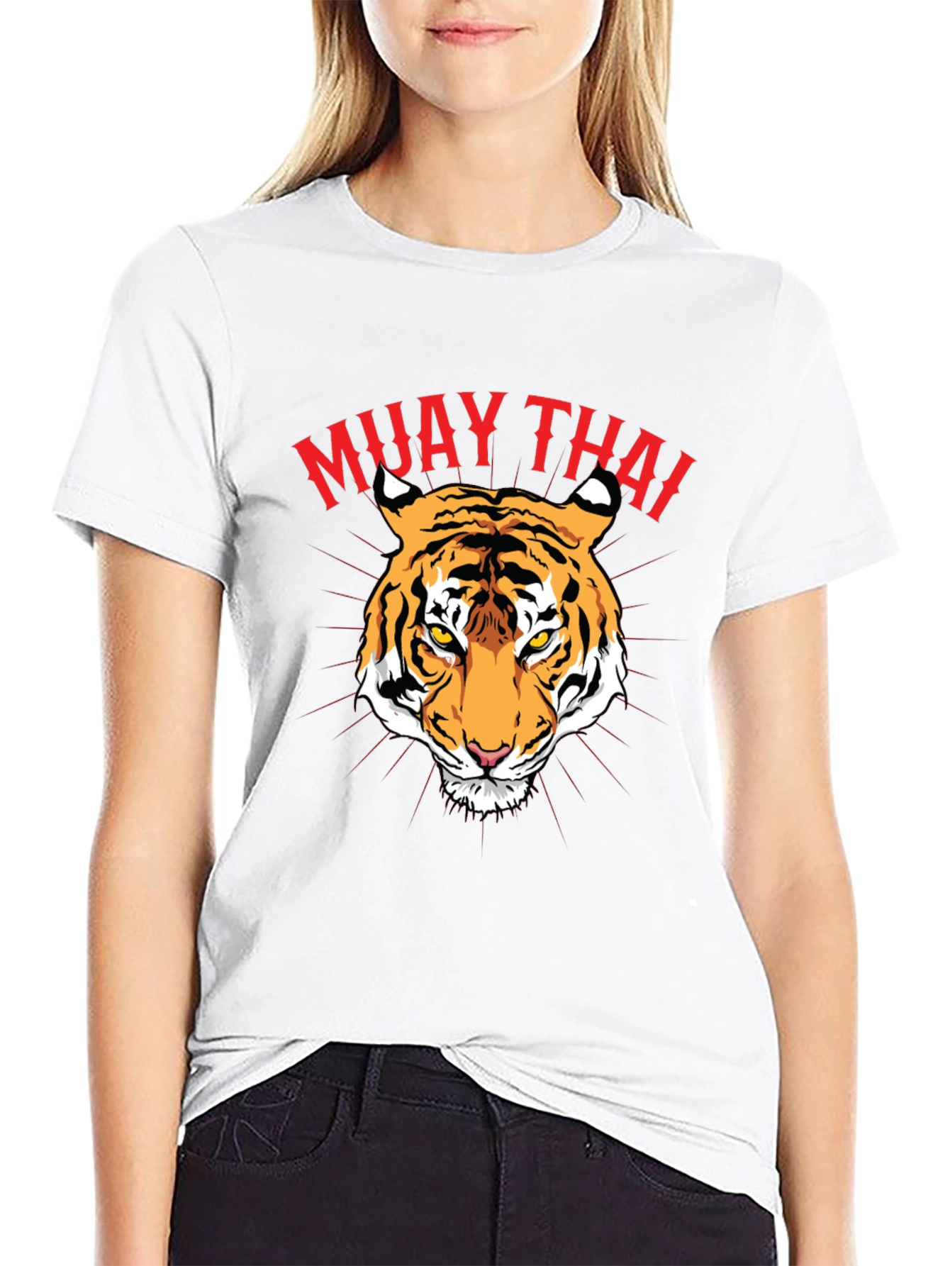 Muay Thai Tiger Graphic Tee - Black