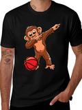 Dabbing Monkey Basketball T-Shirt