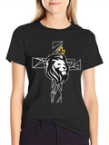 Lion and Crown Graphic Tee - Black T-Shirt