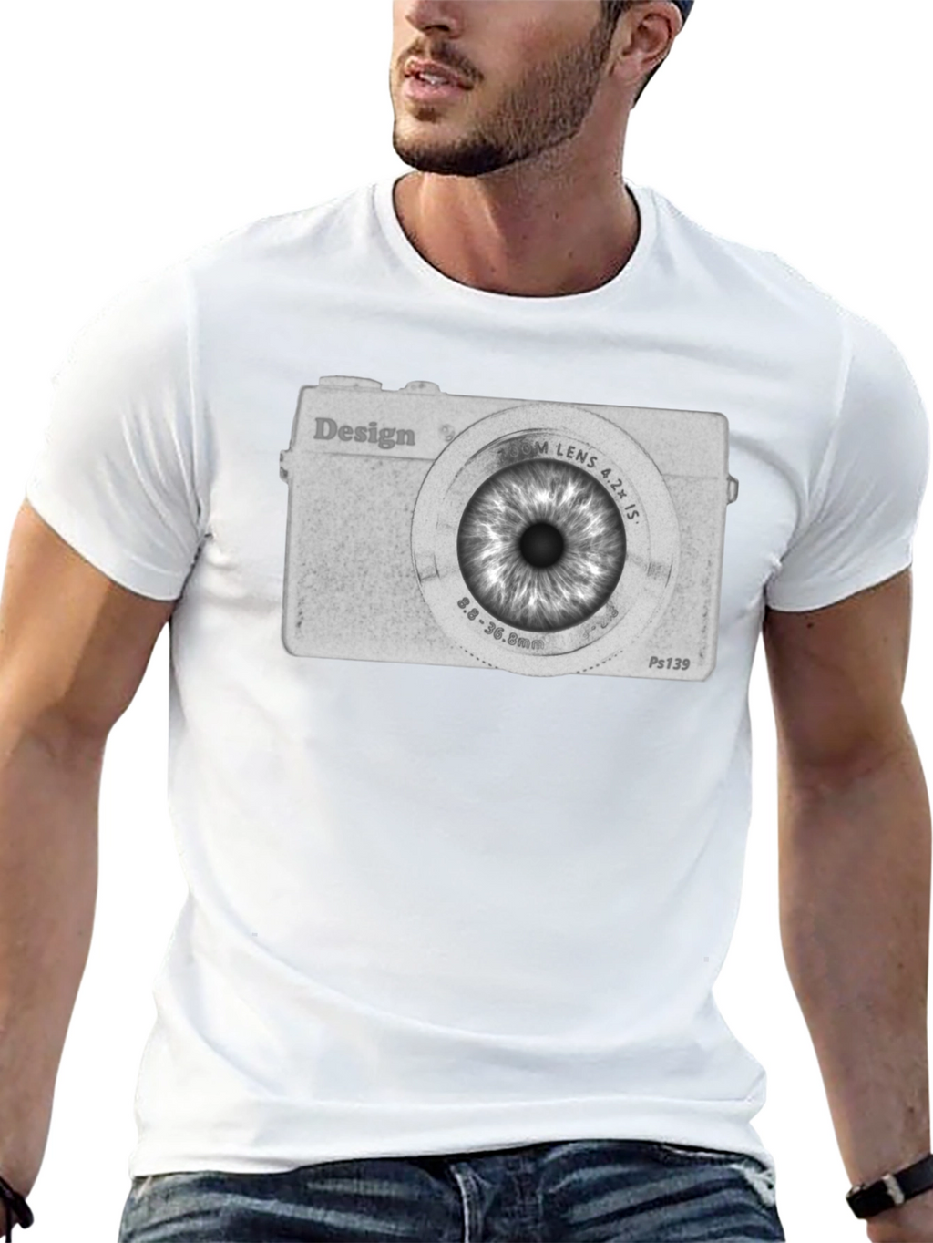Eye Camera Graphic Tee - Unique Design T-Shirt