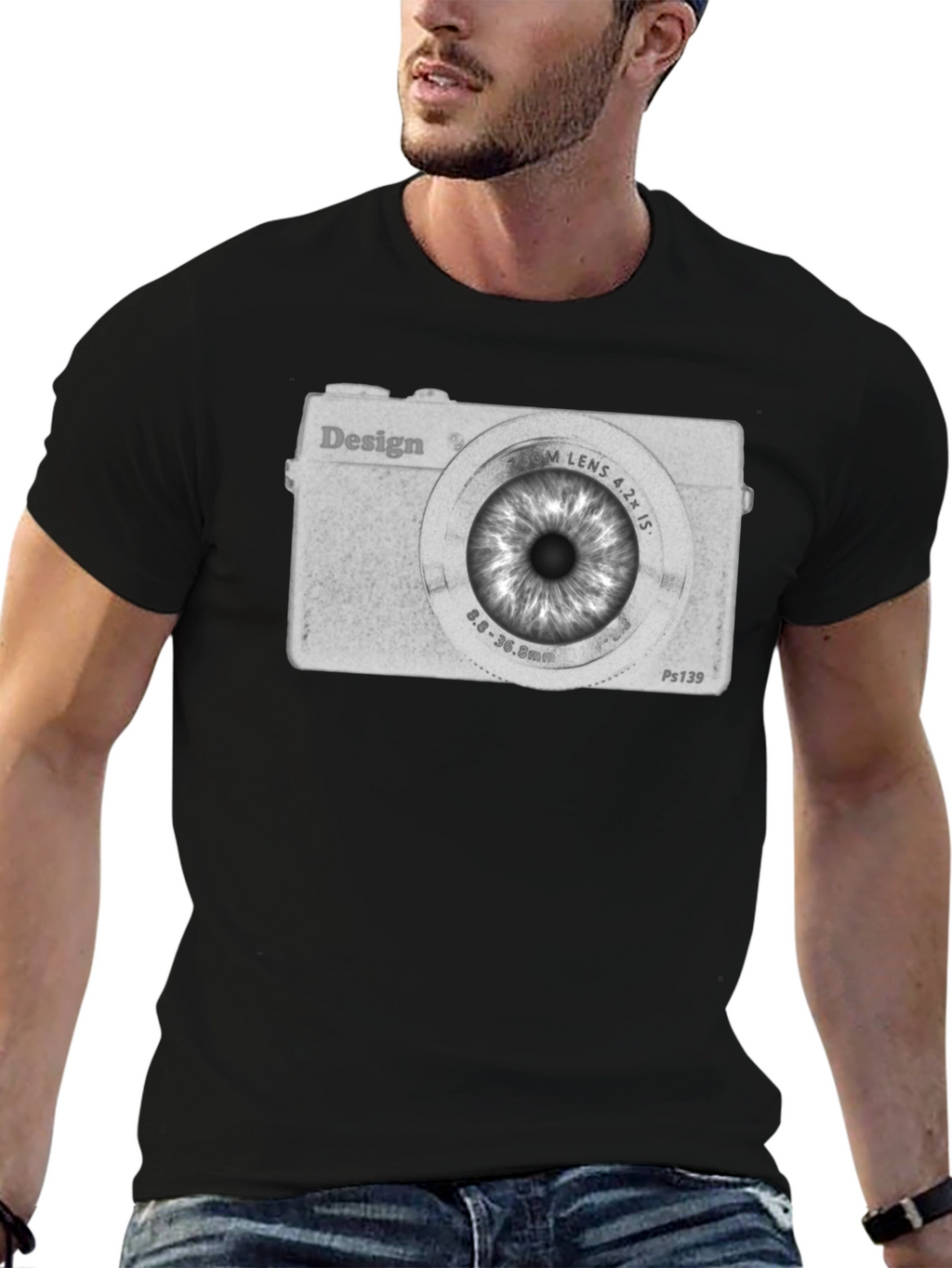 Eye Camera Graphic Tee - Unique Design T-Shirt