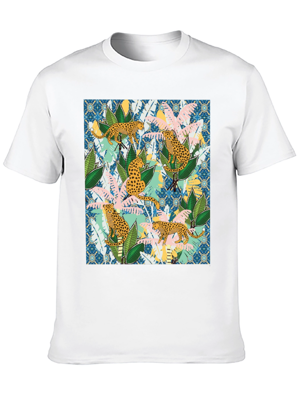 Jungle Leopard Print Mens T-Shirt