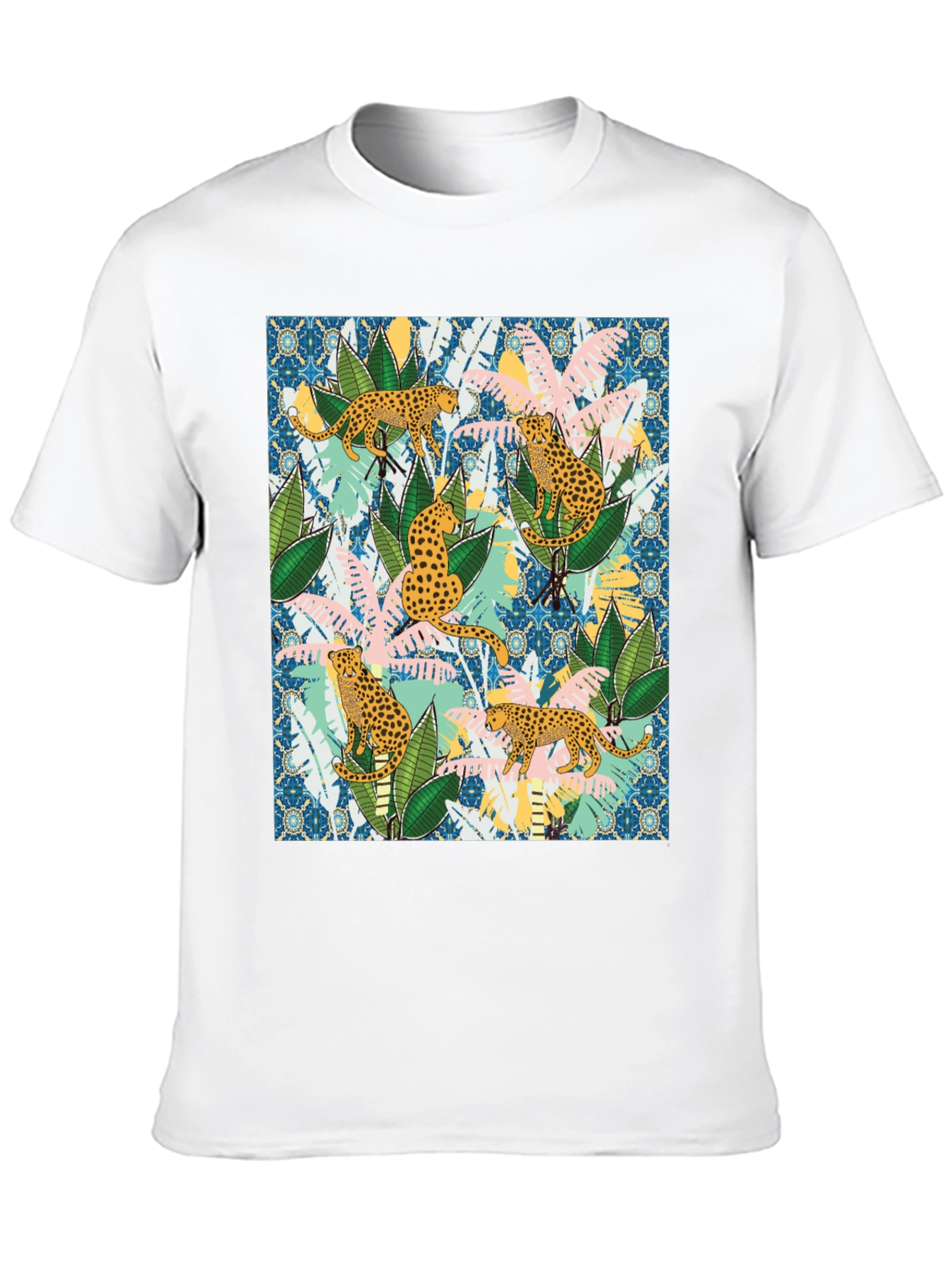 Jungle Leopard Print Mens T-Shirt