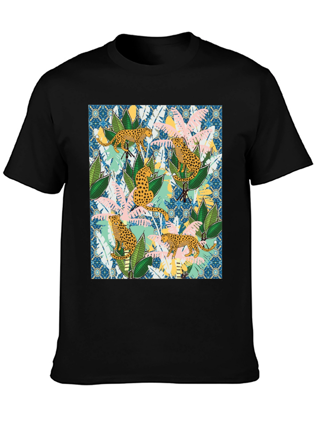 Jungle Leopard Print Mens T-Shirt