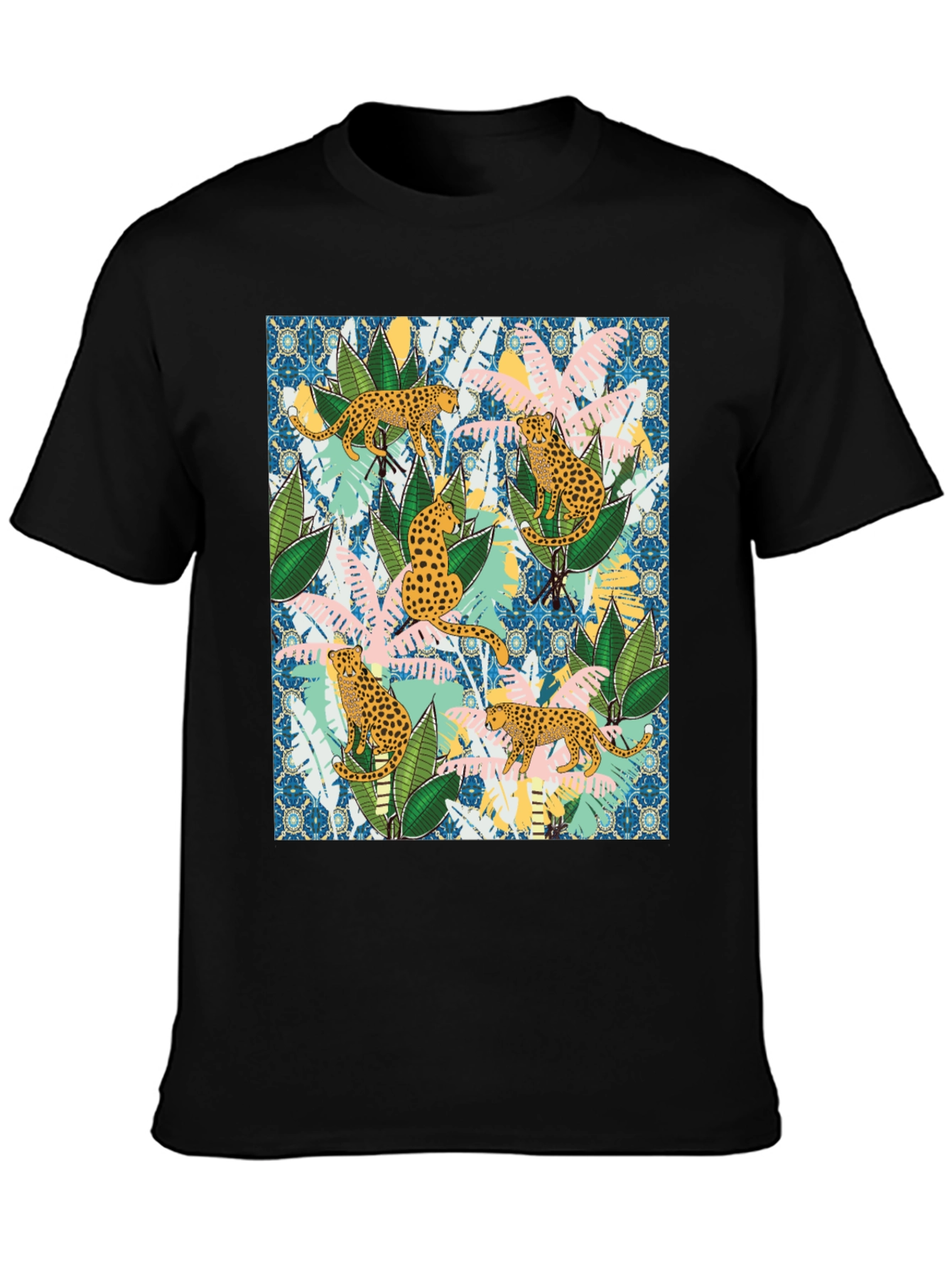 Jungle Leopard Print Mens T-Shirt