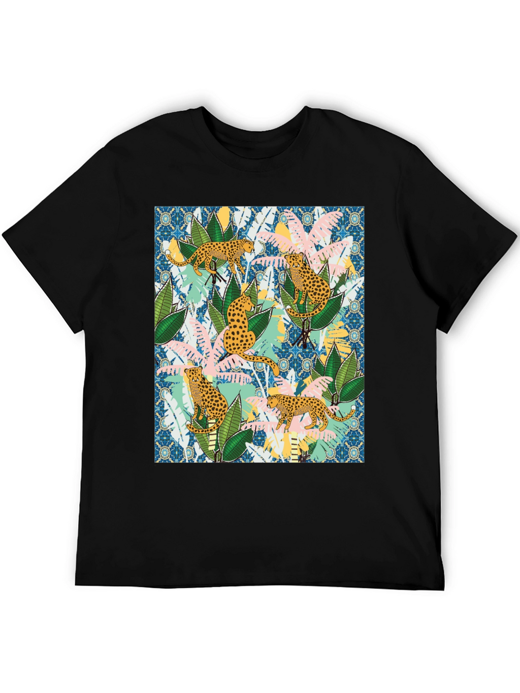 Jungle Leopard Print Mens T-Shirt
