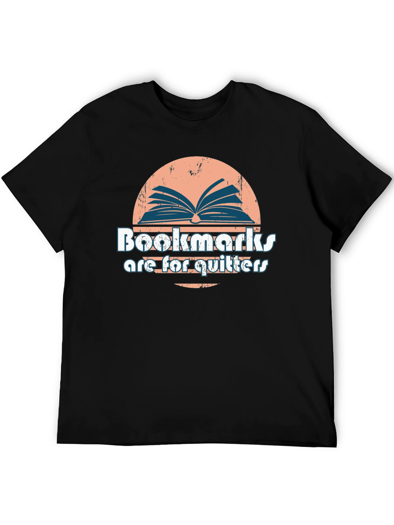 Bookmarks Are For Quitters Black T-Shirt