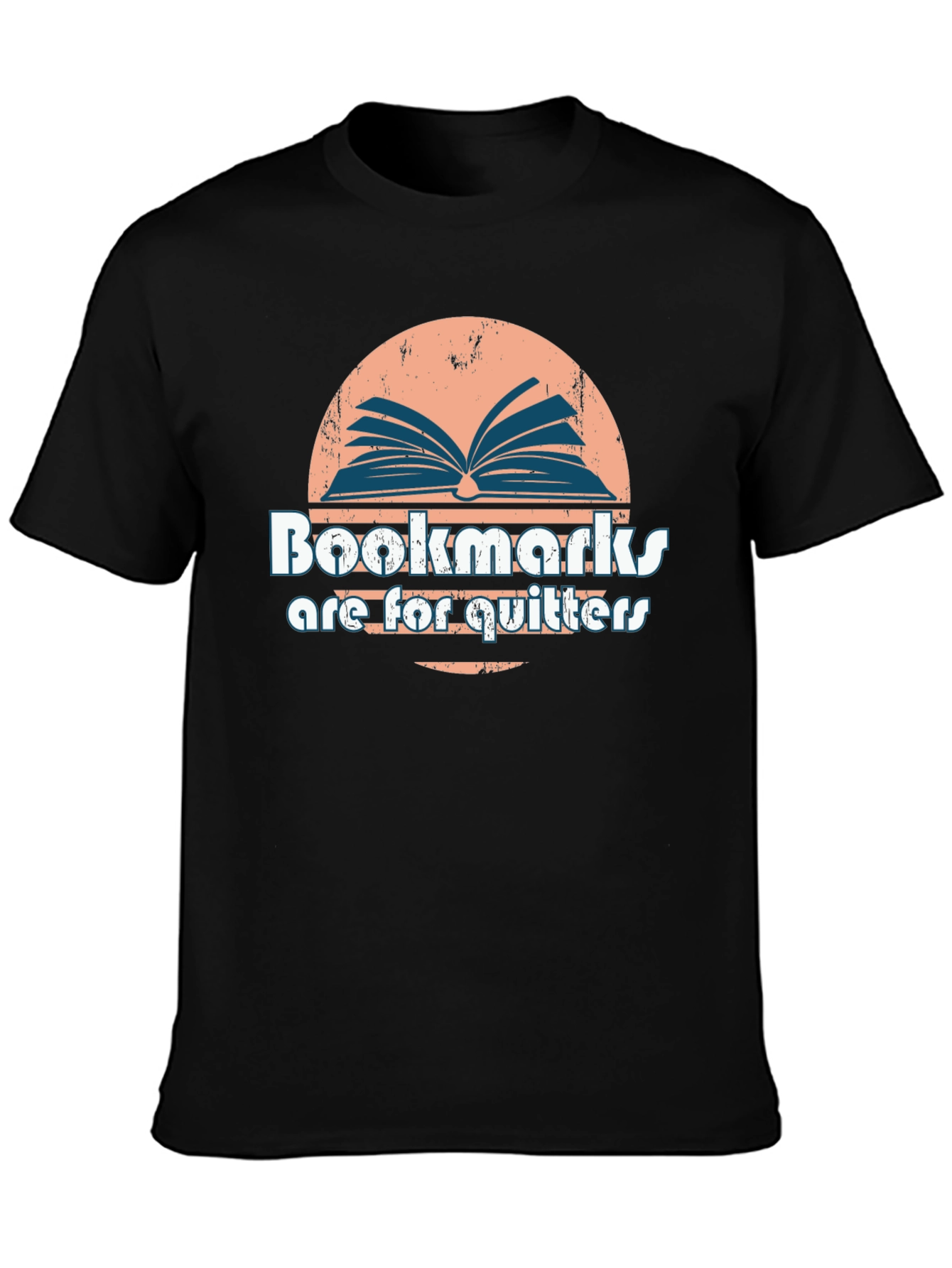 Bookmarks Are For Quitters Black T-Shirt