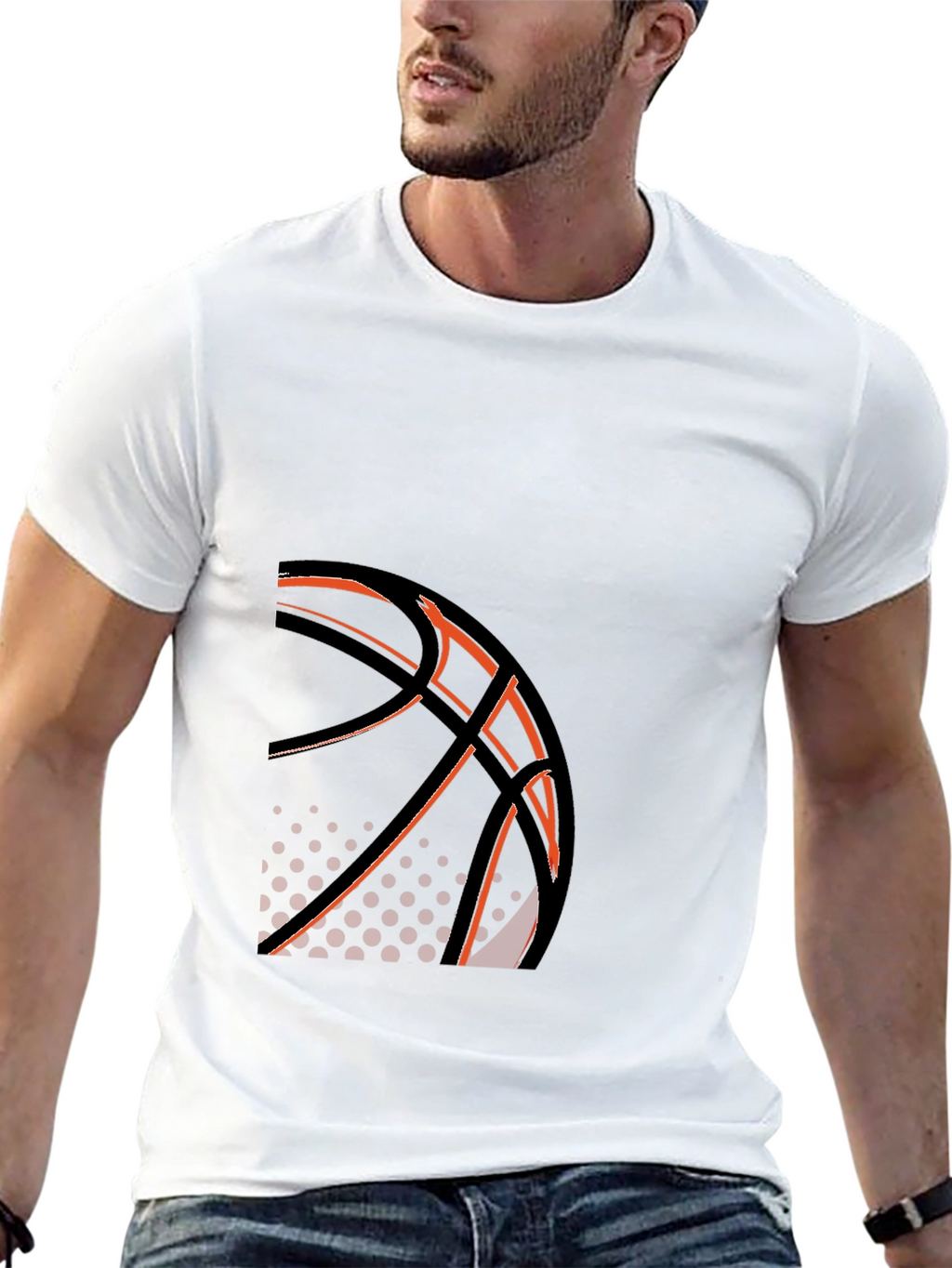 Basketball Graphic Tee - Stylish Black T-Shirt