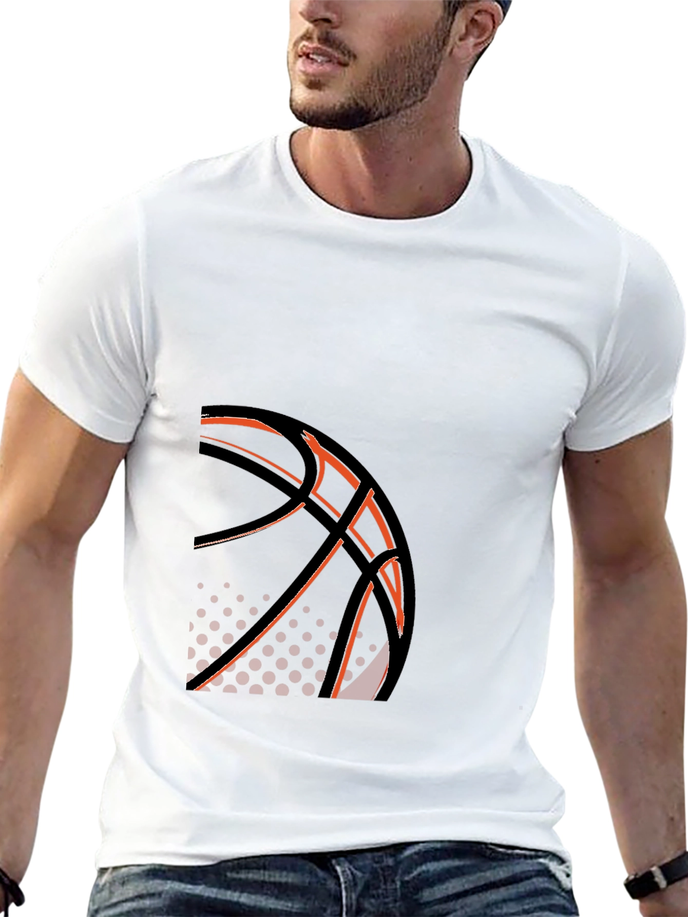 Basketball Graphic Tee - Stylish Black T-Shirt