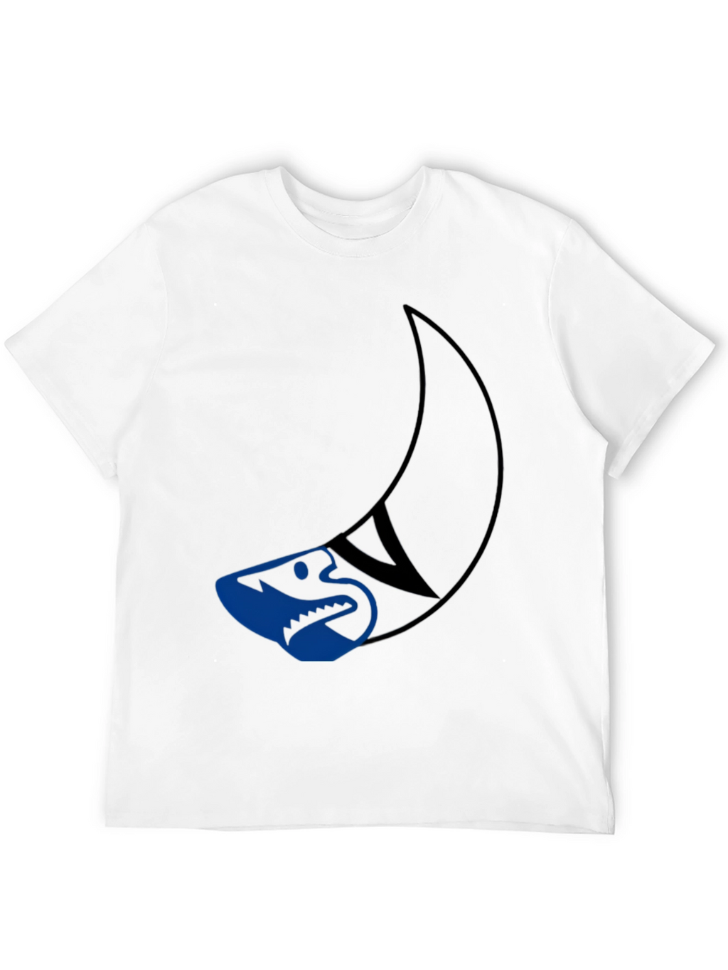 Cool Shark Graphic Tee - Black Cotton T-Shirt