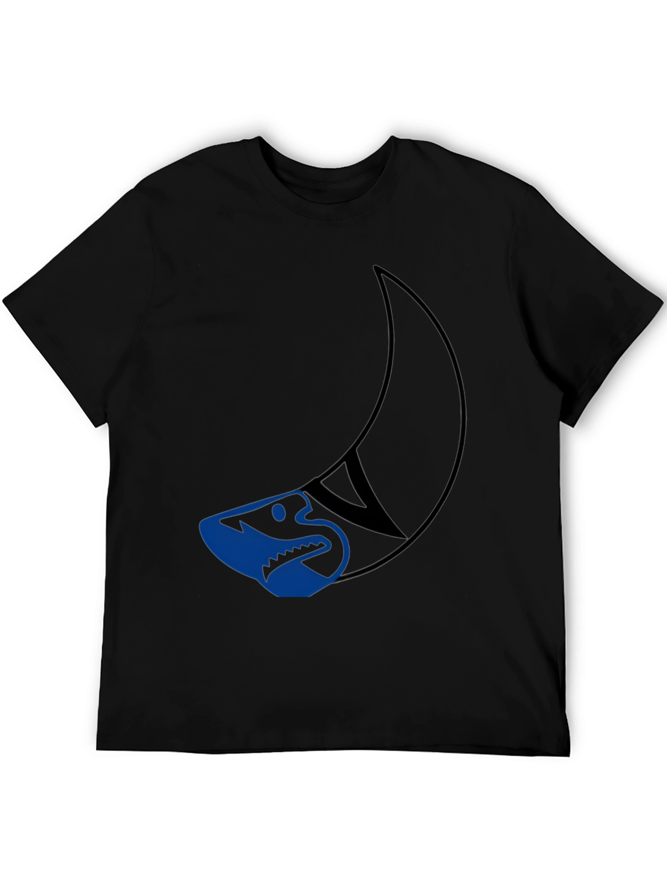 Cool Shark Graphic Tee - Black Cotton T-Shirt