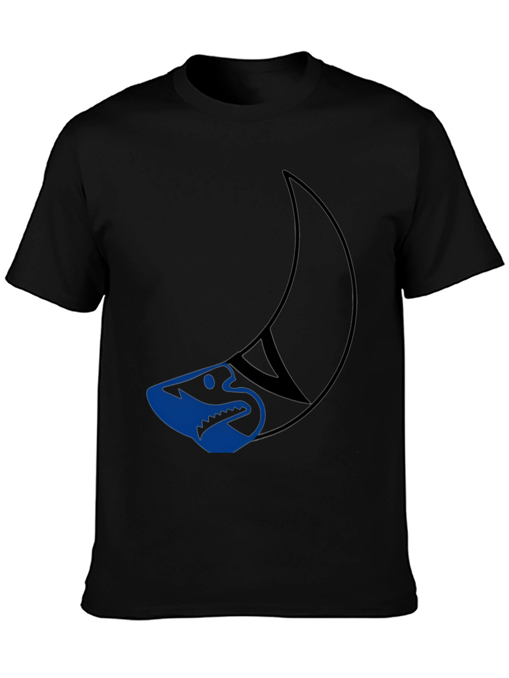 Cool Shark Graphic Tee - Black Cotton T-Shirt