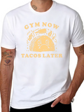 Gym Now Tacos Later Graphic Tee - Black