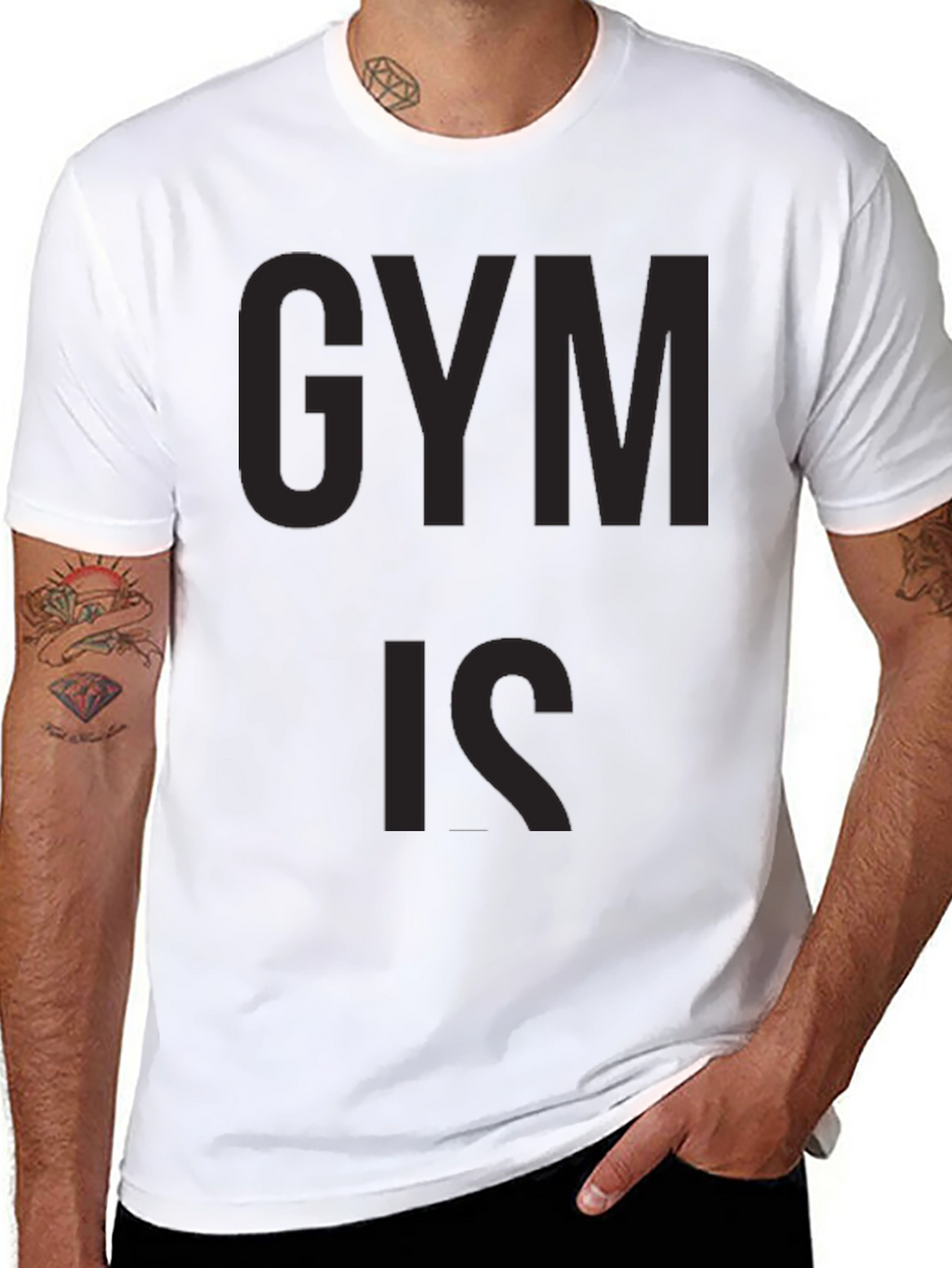 Black Gym Is Graphic Tee for Men