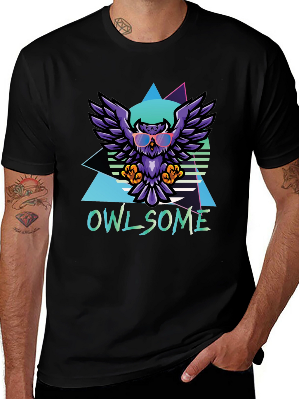 Owlsome Graphic Tee - Retro Style