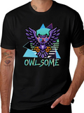 Owlsome Graphic Tee - Retro Style