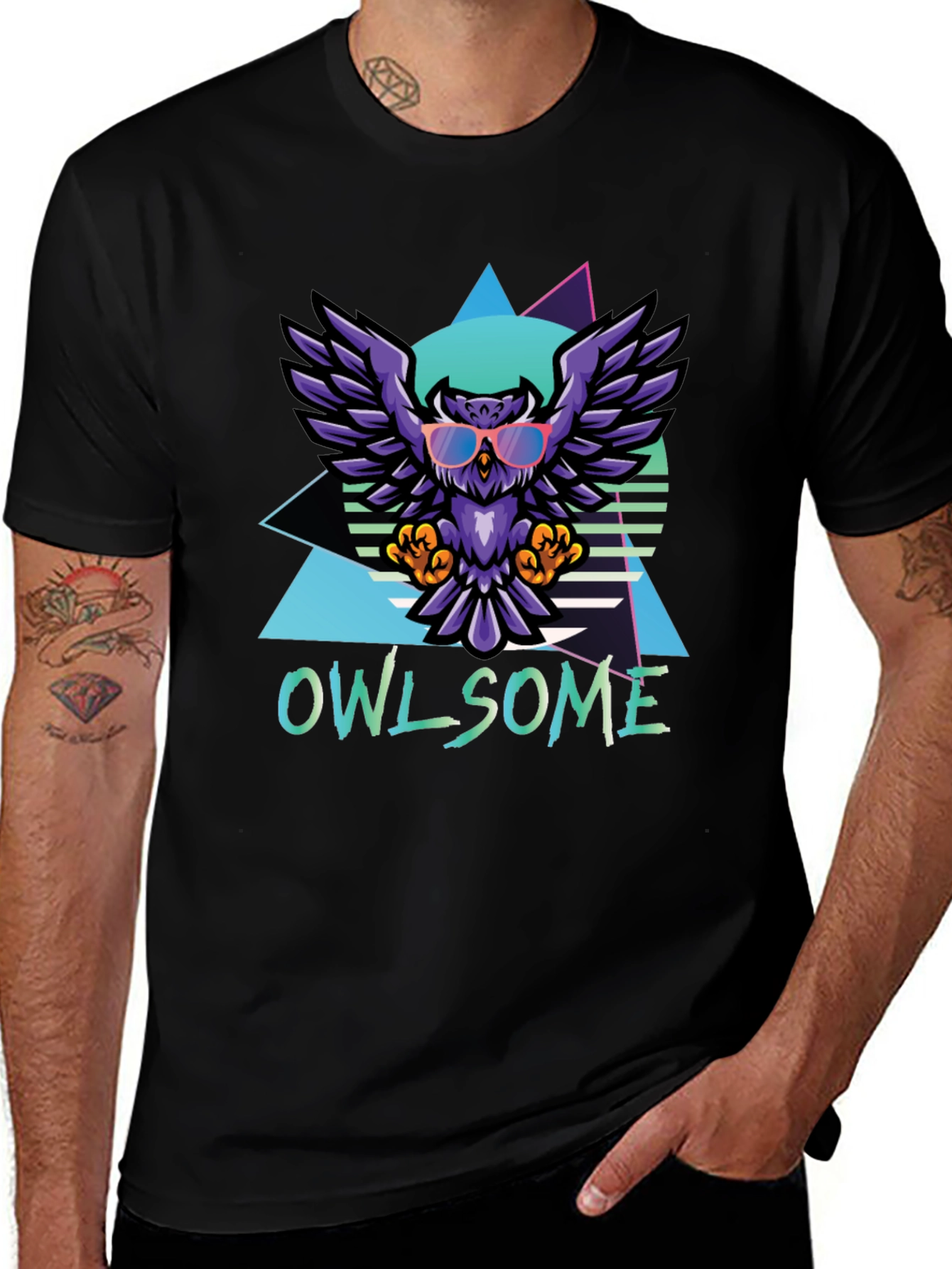 Owlsome Graphic Tee - Retro Style