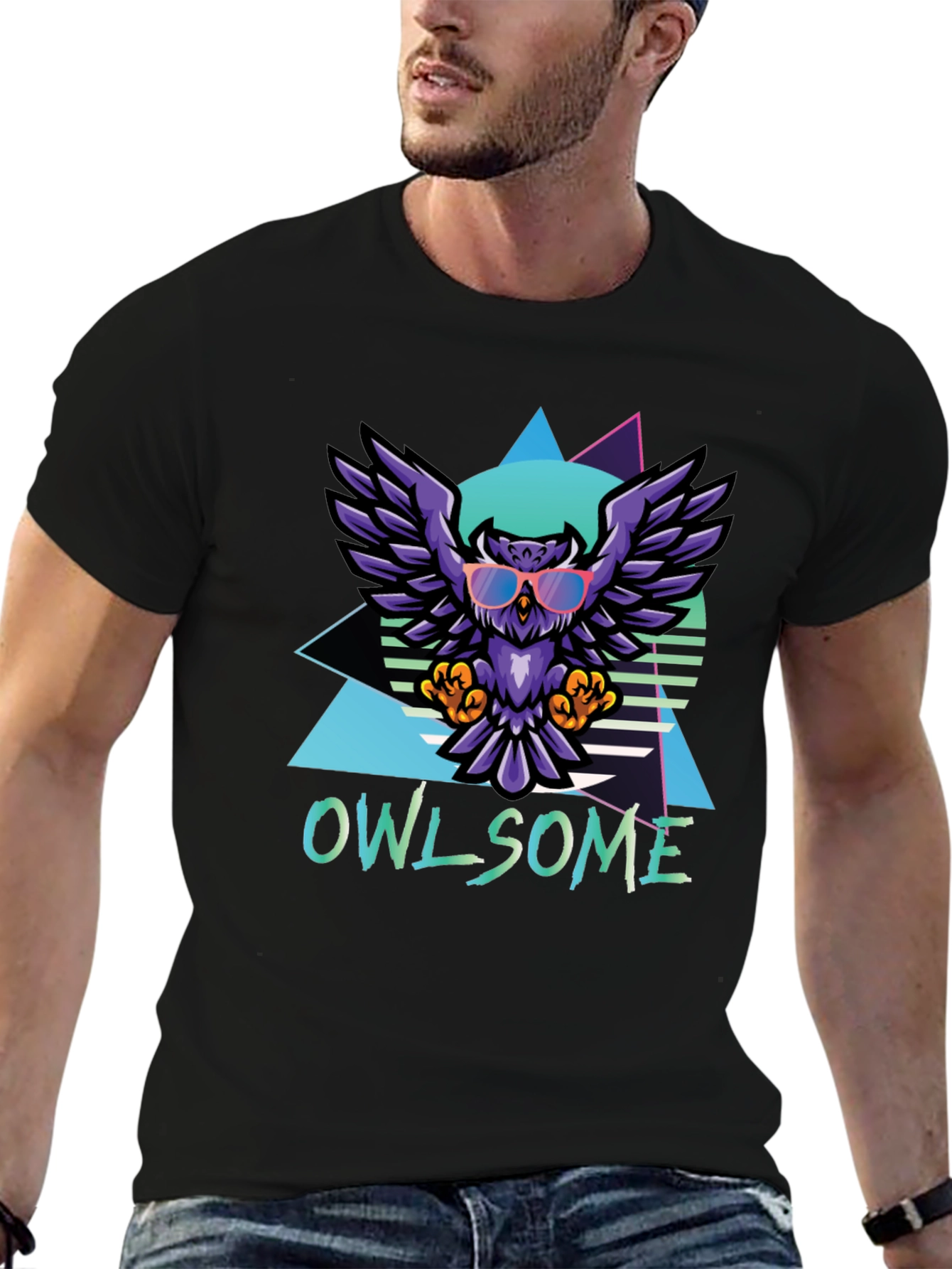 Owlsome Graphic Tee - Retro Style