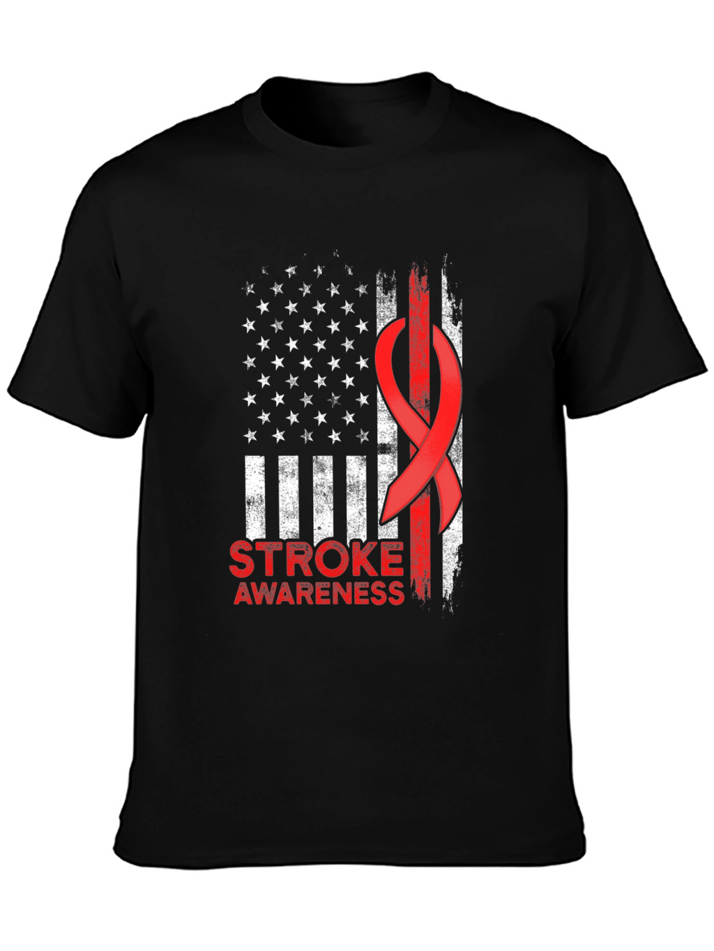 Stroke Awareness American Flag T-Shirt