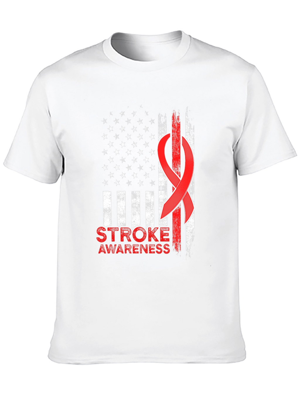 Stroke Awareness American Flag T-Shirt