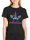 Cosmetologist Patriotic Unicorn T-Shirt