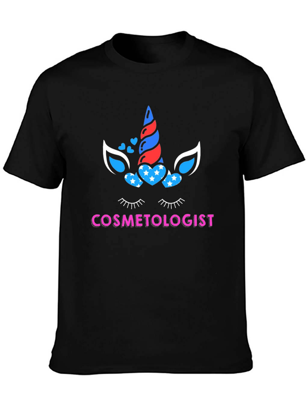 Cosmetologist Patriotic Unicorn T-Shirt