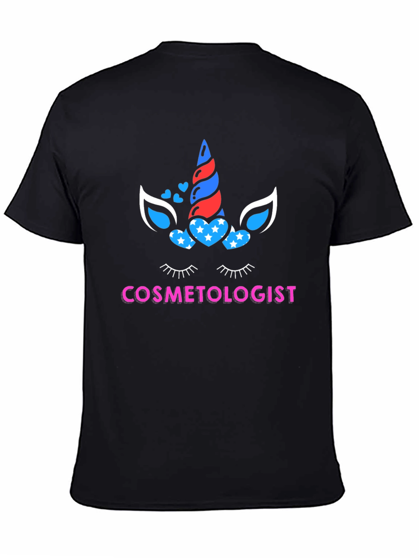 Cosmetologist Patriotic Unicorn T-Shirt