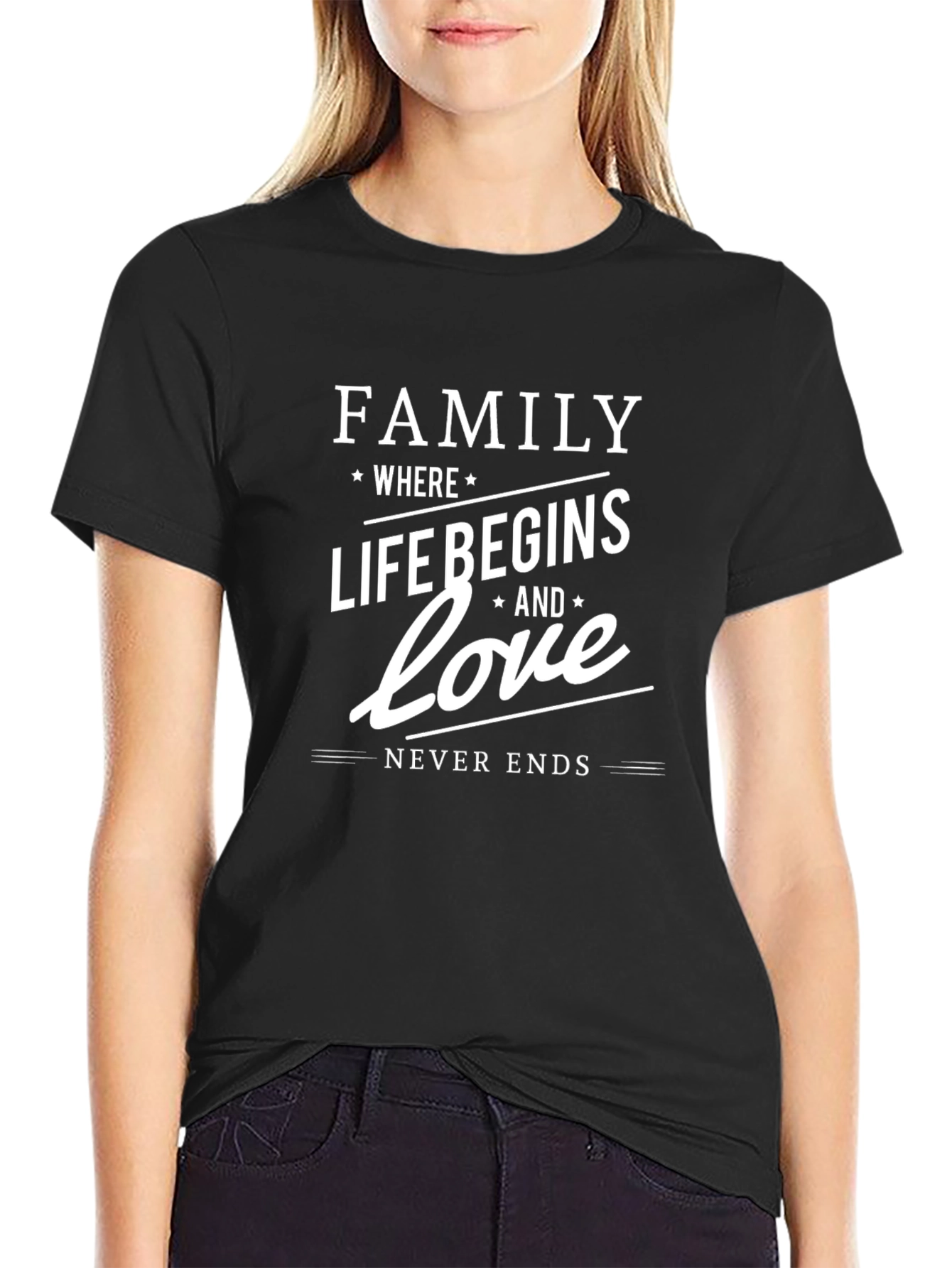 Family Where Life Begins Graphic T-Shirt
