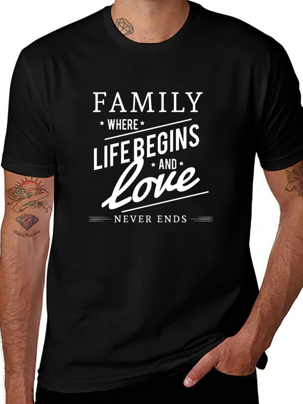 Family Where Life Begins Graphic T-Shirt