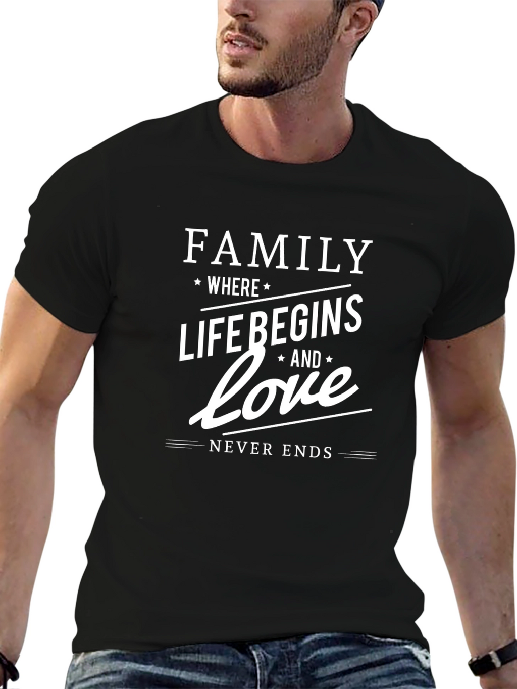 Family Where Life Begins Graphic T-Shirt
