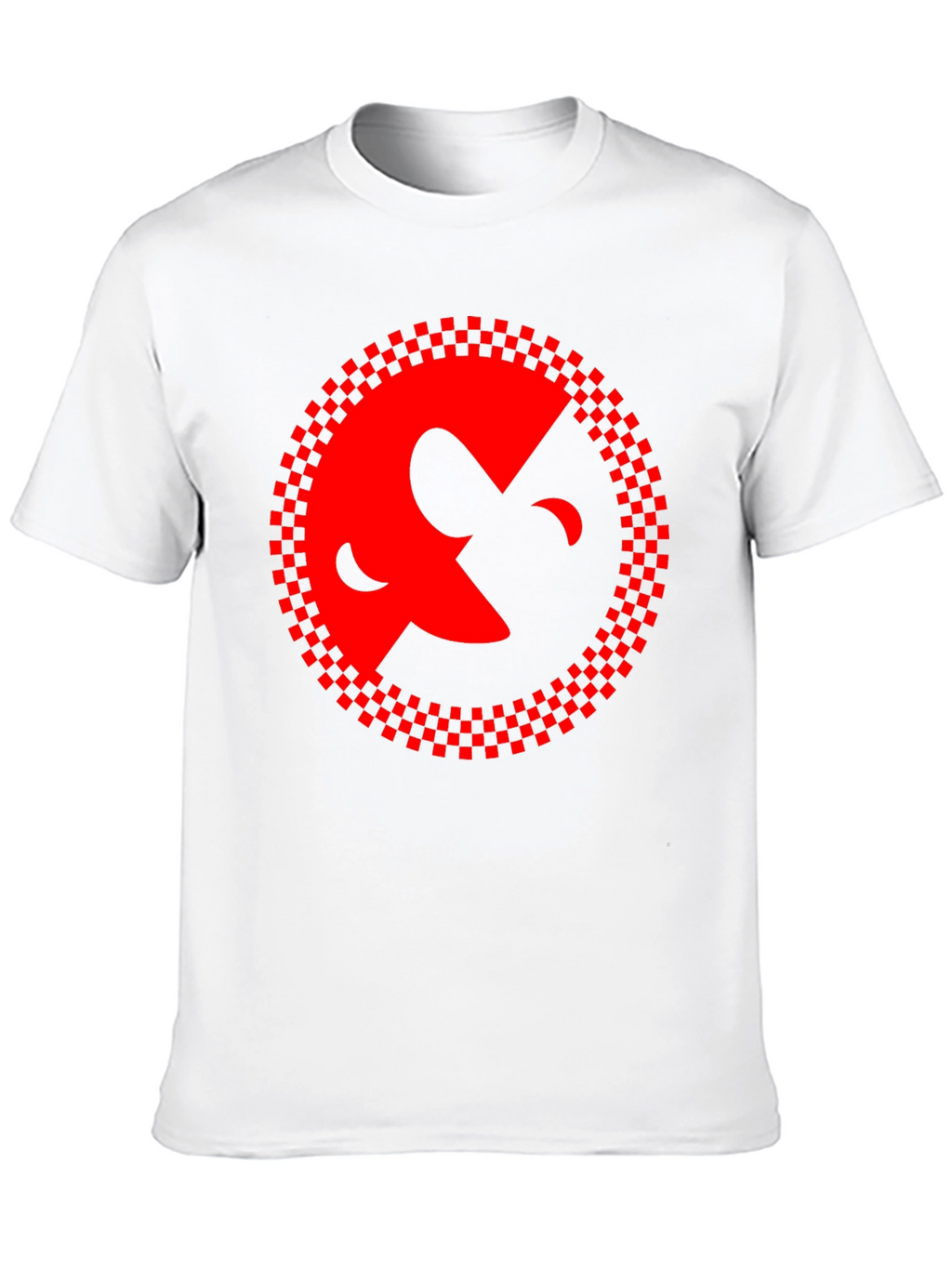 Abstract Face Graphic Black Tee