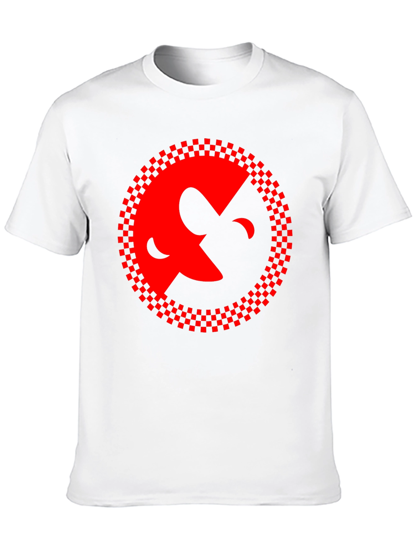 Abstract Face Graphic Black Tee
