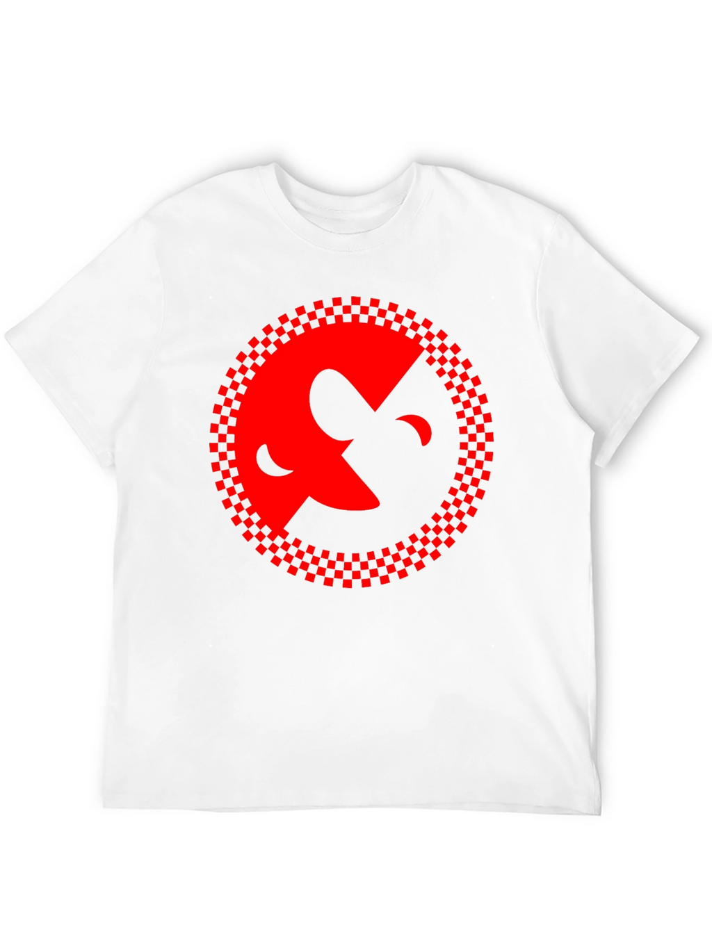 Abstract Face Graphic Black Tee