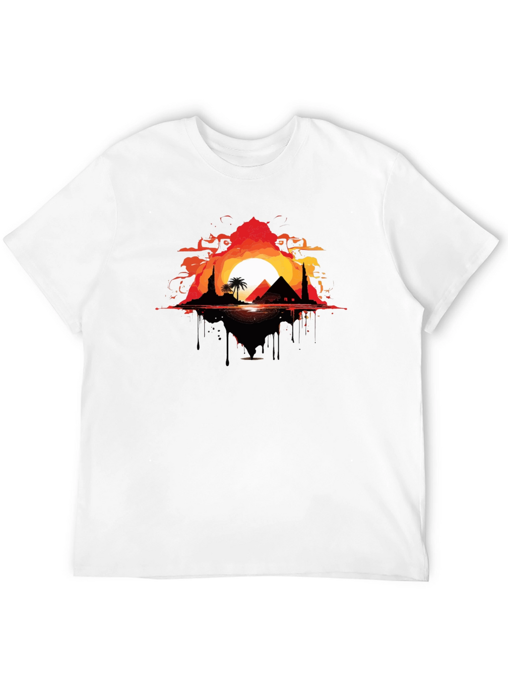 Egyptian Sunset Graphic Tee - Black