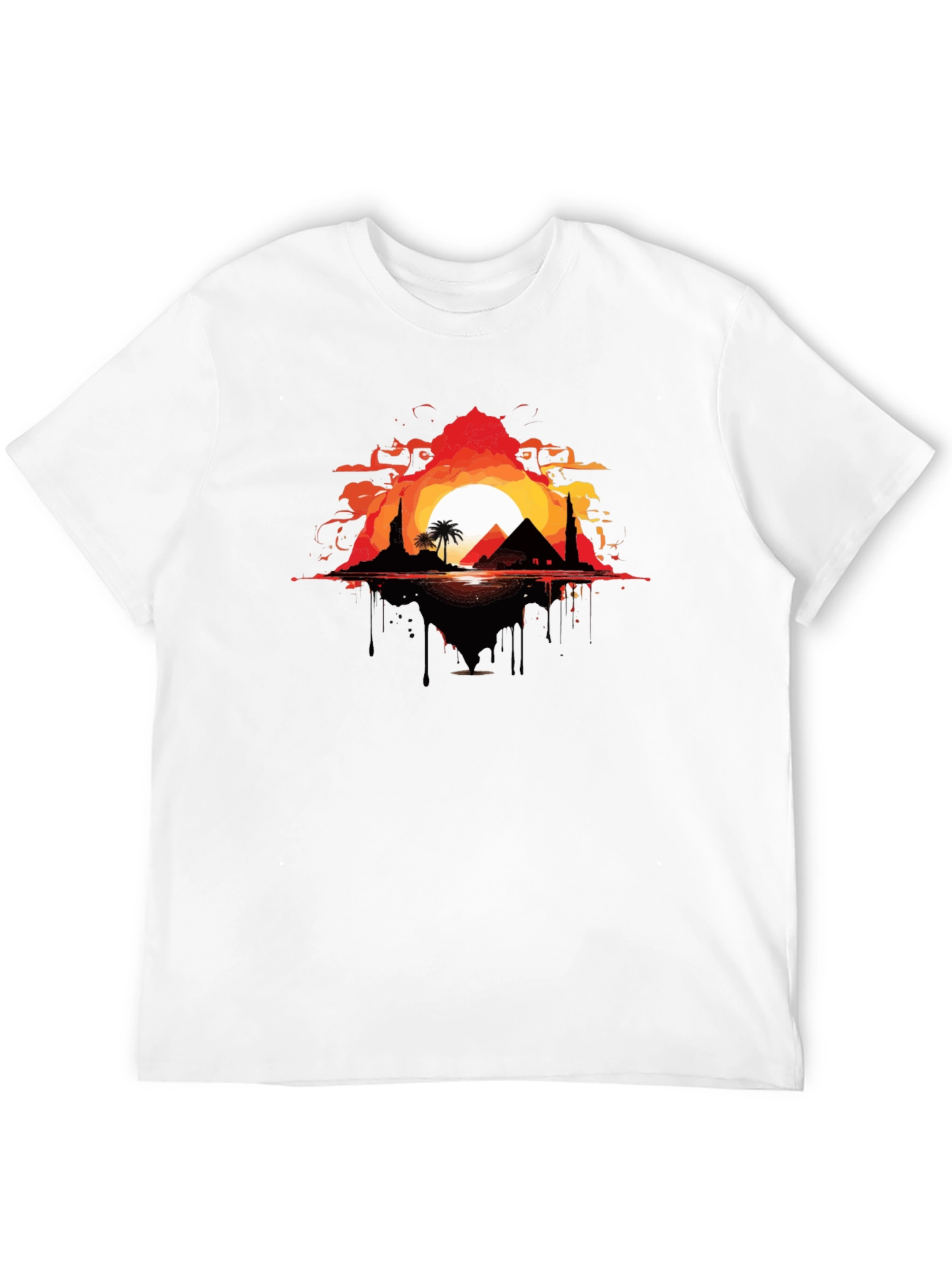 Egyptian Sunset Graphic Tee - Black