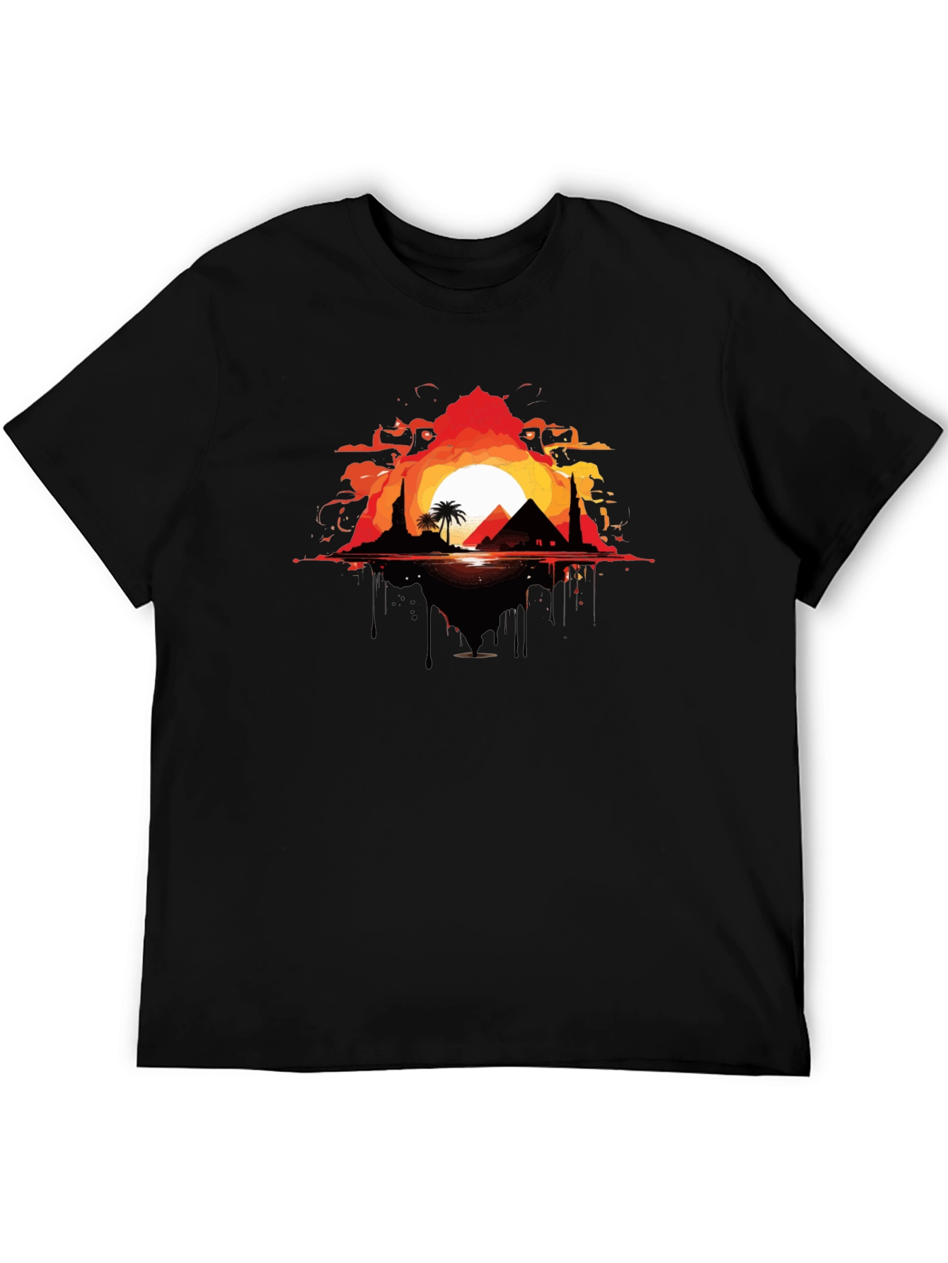 Egyptian Sunset Graphic Tee - Black