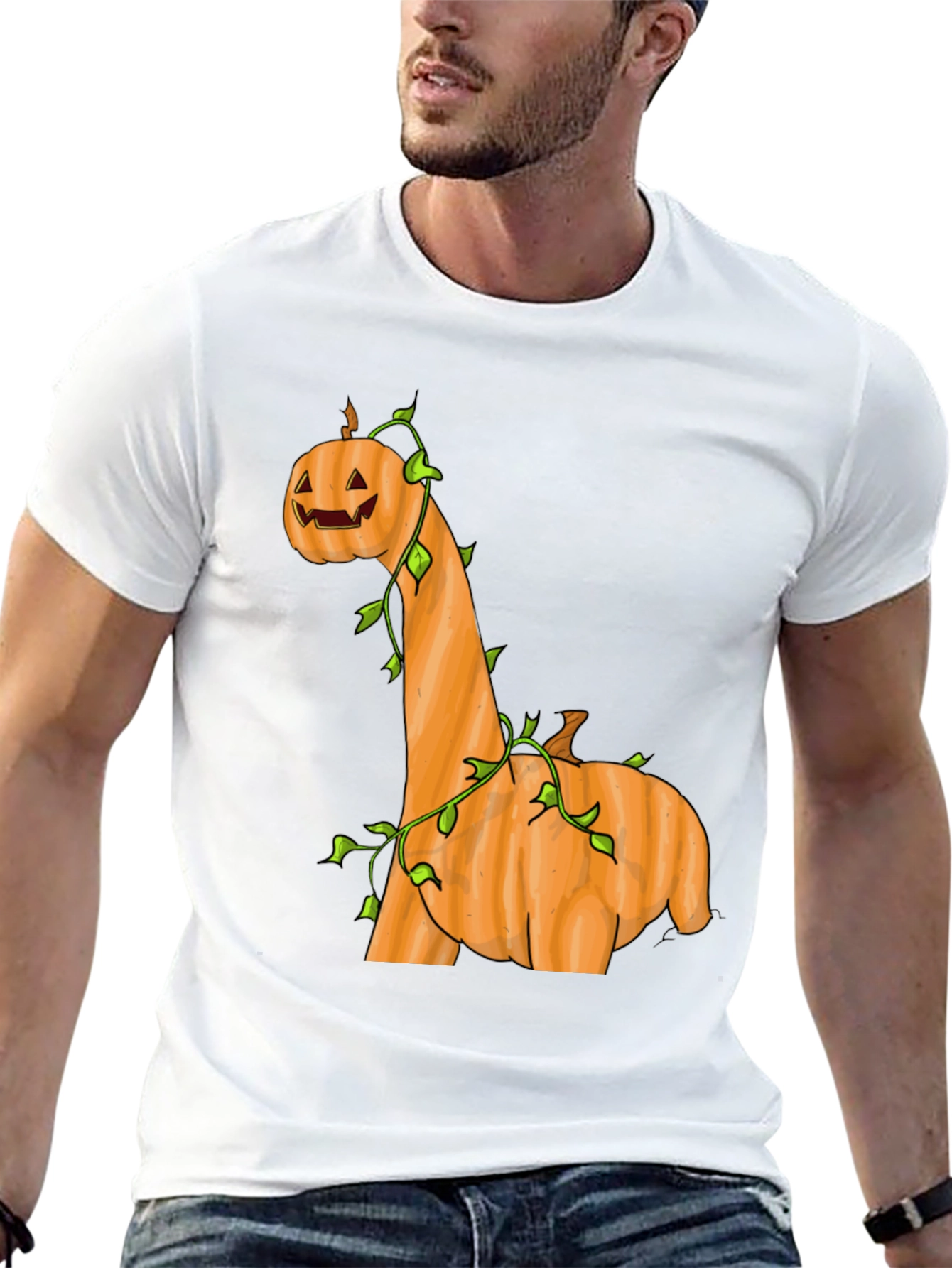 Pumpkin Dinosaur Halloween Tee